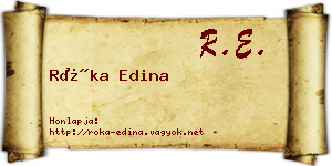 Róka Edina névjegykártya